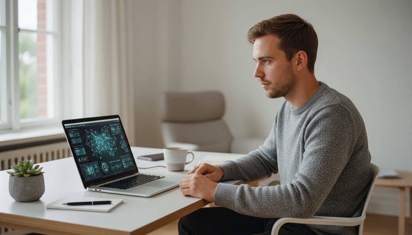Ondernemer bekijkt AI-zoekresultaten op laptop — website ai-proof maken in 2026