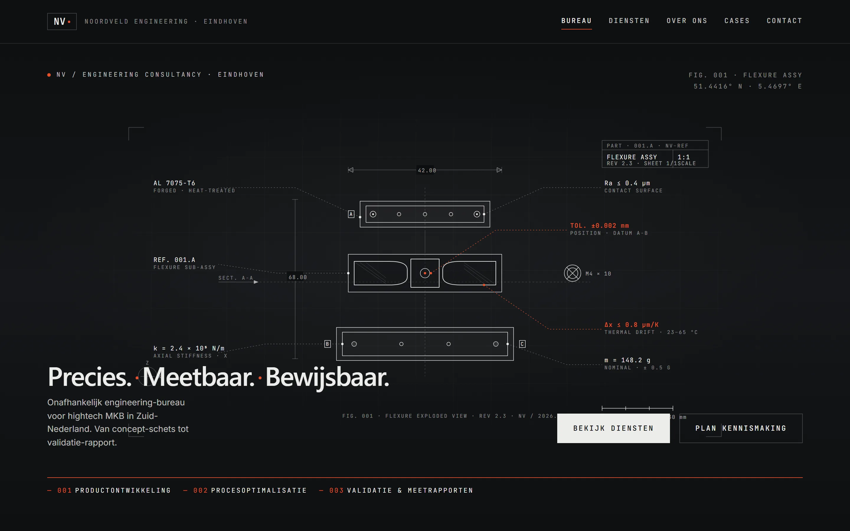 Noordveld Engineering voorbeeldsite hero